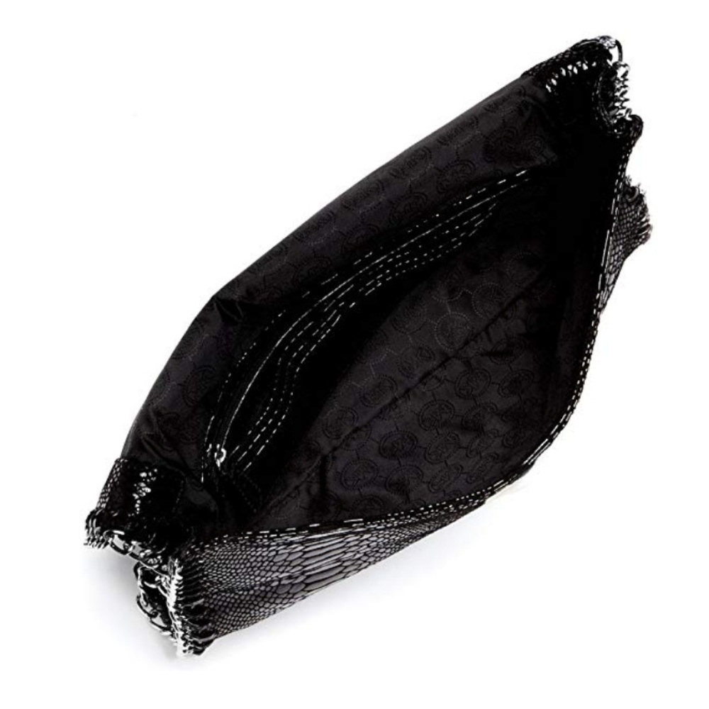 Michael Kors Chelsea Python Embossed Clutch Black - Picture 2 of 8